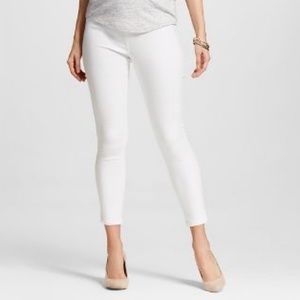 Liz Lange Maternity Ankle Skinny Jeans White